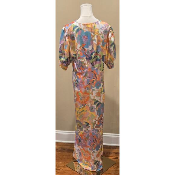 Never Fully Dressed Lindos Maxi Tea Dress Blossom Wedding Puff Sleeve Size 12 - Picture 7 of 11